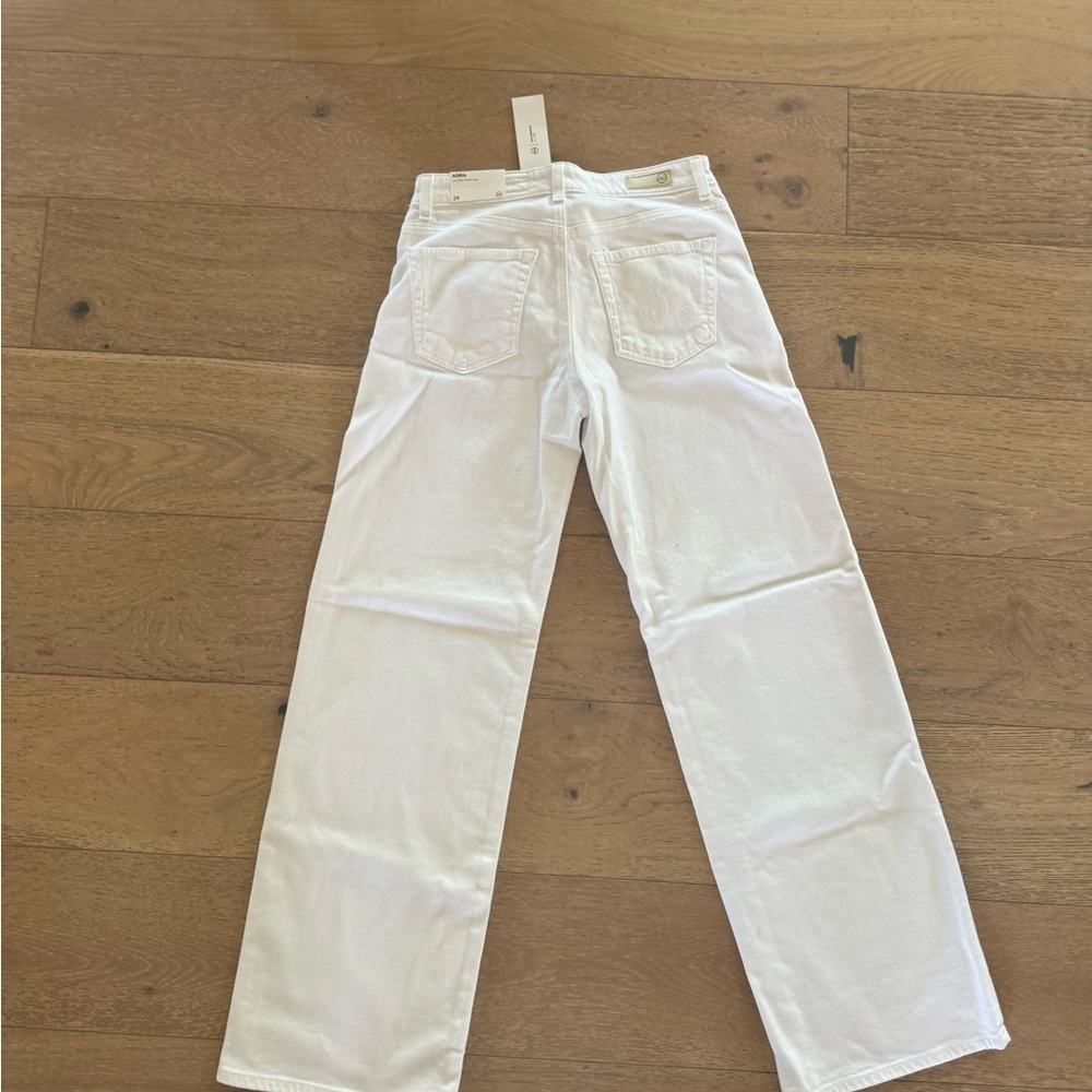 AG Adriano Goldschmied White Wide Leg Jeans - Picture 5 of 7